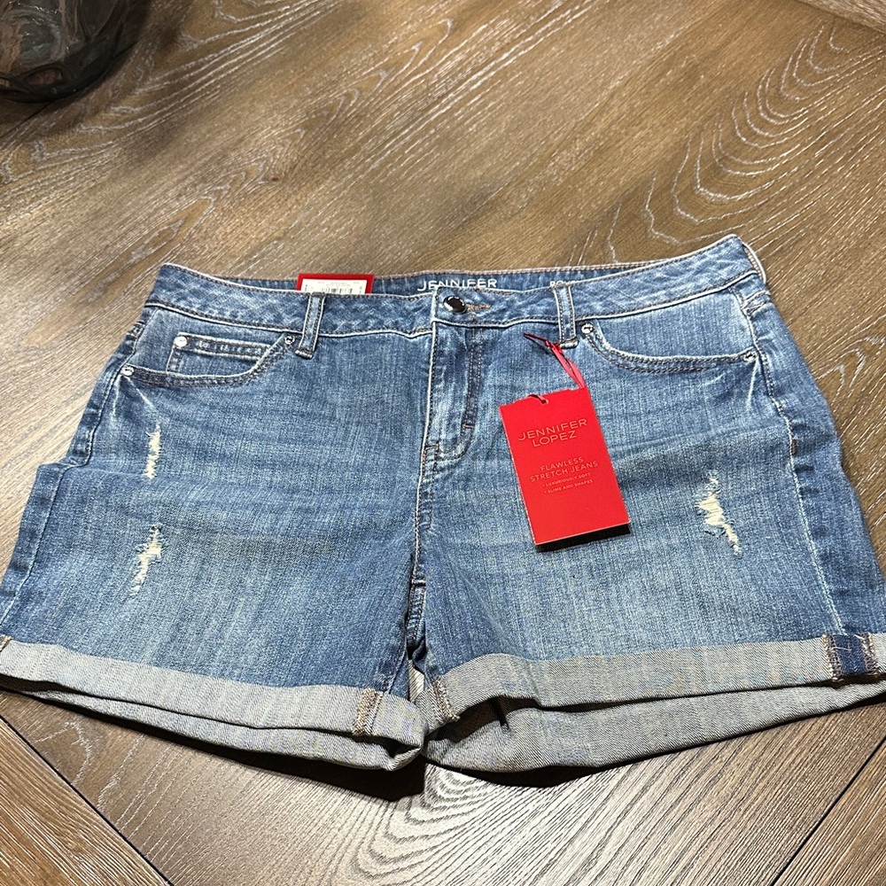Jennifer Lopez Blue Denim Jean Shorts